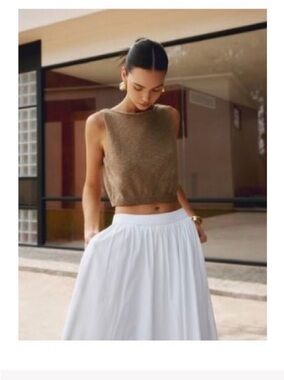 Commense Cotton Blends Crop Tank Top, S, NWT